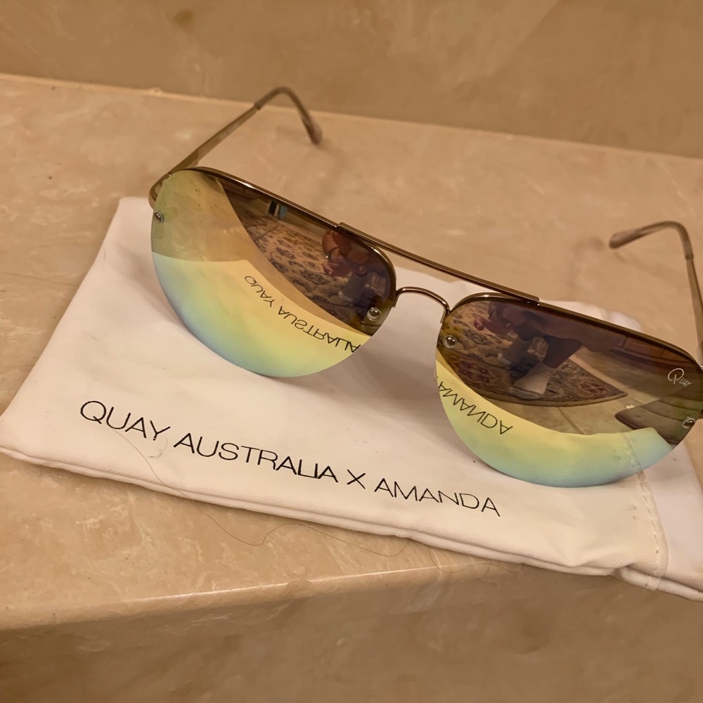 Quay x Amanda Aviator Sunglasses